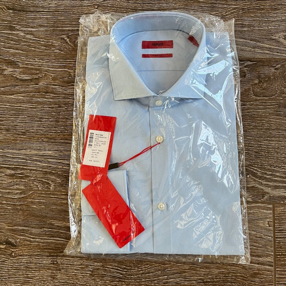 NWT Hugo Boss Sharp Fit men's dress shirt size 16 neck